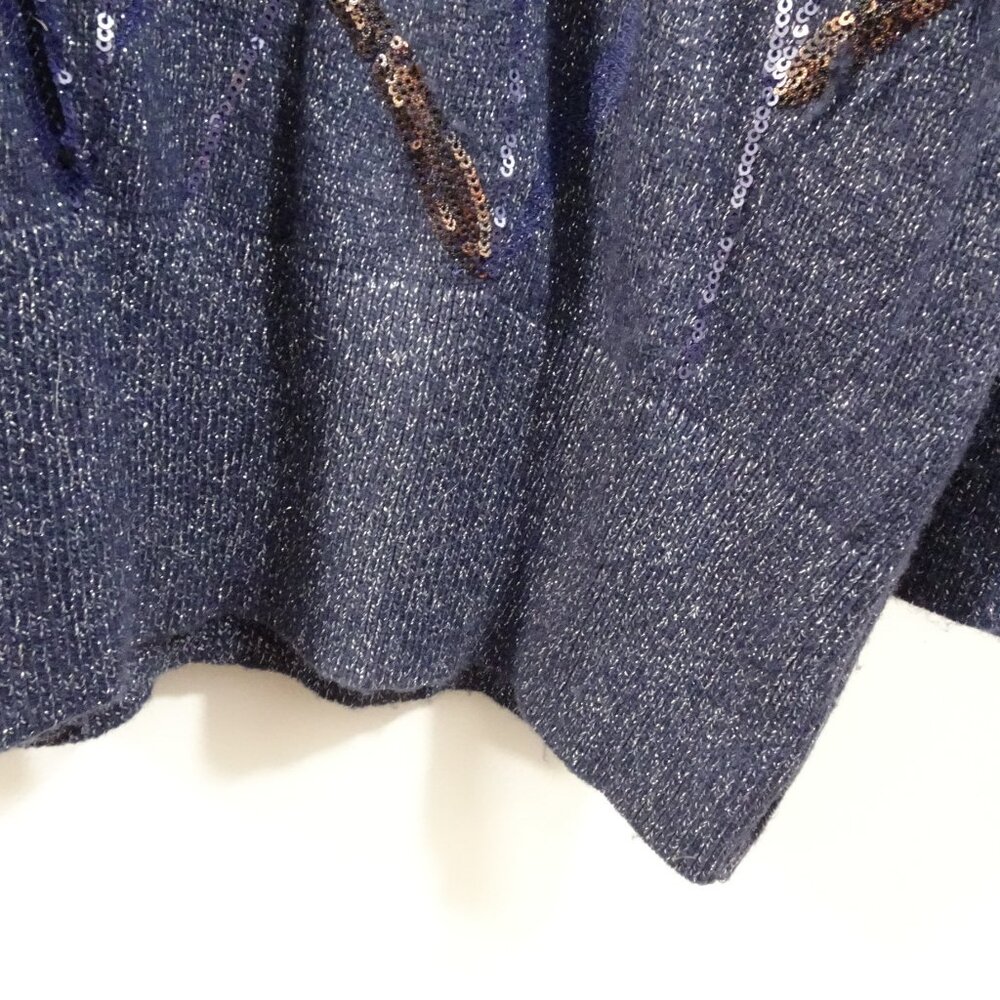 Blink Blue Sequin Turtleneck Sweater Size 3x Soft… - image 3